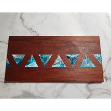 Load image into Gallery viewer, Long turquoise serving platter