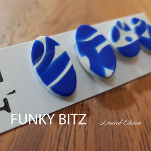 Funky Bitz | Polymer Clay Earrings | Oval and Tear Drop Moroccan Inspired Earring Pack Close Up