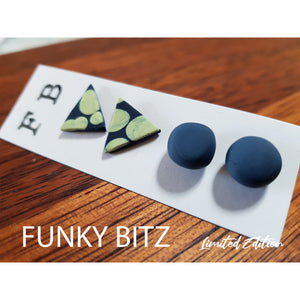 Dotty navy and lime triangle duo pack