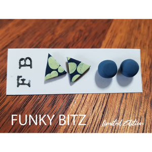 Dotty navy and lime triangle duo pack